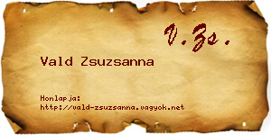 Vald Zsuzsanna névjegykártya