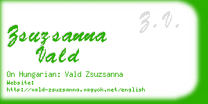 zsuzsanna vald business card